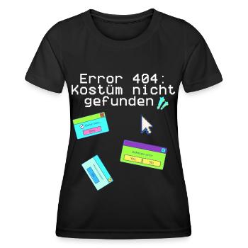 Erreur 404, costume introuvable, carnaval, costume - T-shirt sport Femme - noir - Devant - AI Model Female 172 light (172cm)