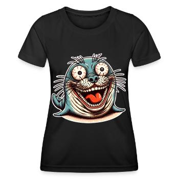 Seal seal - Women's Functional T-Shirt - black - Front - AI Model Female 172 light (172cm)