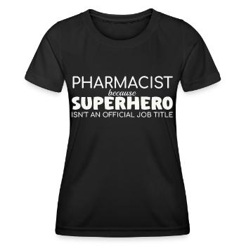Pharmacien Superhero Pharmacy - T-shirt sport Femme - noir - Devant - AI Model Female 172 light (172cm)