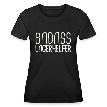 Camp Helper Badass - Women's Functional T-Shirt - black - Front - AI Model Female 172 light (172cm)
