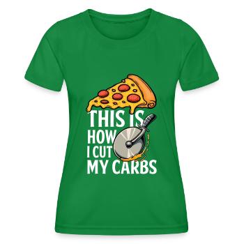 Diet Humor Pizza Carbs - T-shirt sport Femme - vert - Devant - AI Model Female 172 dark (172cm)