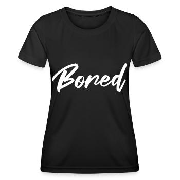 Ennuyé Ennuyeux Je m’ennuie tellement - T-shirt sport Femme - noir - Devant - AI Model Female 172 light (172cm)