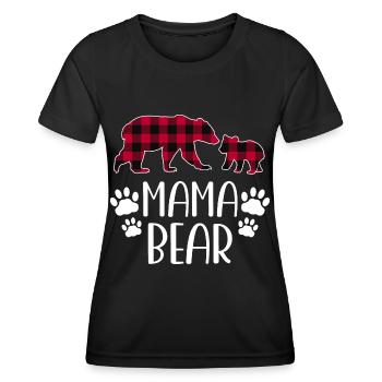 Mama Bear - Frauen Funktions-T-Shirt - Schwarz - Vorne - AI Model Female 172 light (172cm)