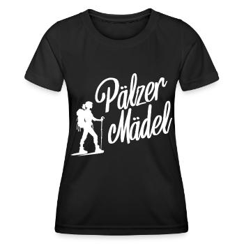 Pälzer Mädel Pfälzerin Pfalz Wandern - Frauen Funktions-T-Shirt - Schwarz - Vorne - AI Model Female 172 light (172cm)