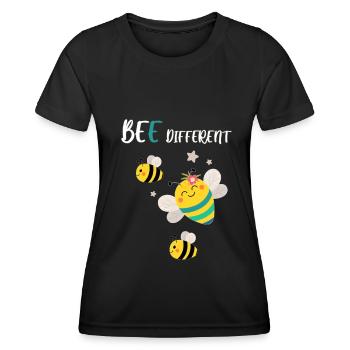 Bee different Biene Bienchen Hummel Veränderung - Frauen Funktions-T-Shirt - Schwarz - Vorne - AI Model Female 172 light (172cm)