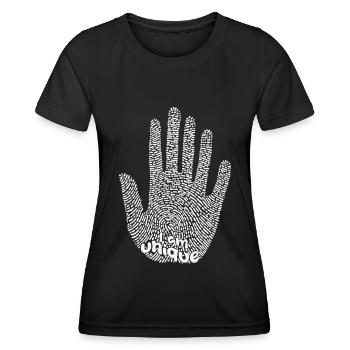 Je suis unique - T-shirt sport Femme - noir - Devant - AI Model Female 172 light (172cm)