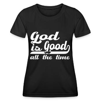 Christentum Gott Christen Geschenk - Frauen Funktions-T-Shirt - Schwarz - Vorne - AI Model Female 172 light (172cm)