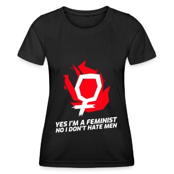 Cadeau féministe féministe féministe - T-shirt sport Femme - noir - Devant - AI Model Female 172 light (172cm)