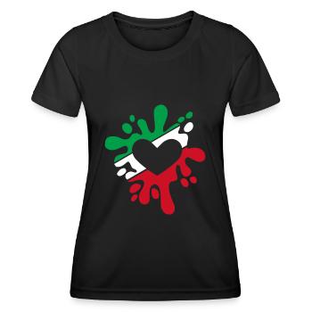 Iran symbole drapeau tache de couleurs cadeau - T-shirt sport Femme - noir - Devant - AI Model Female 172 light (172cm)