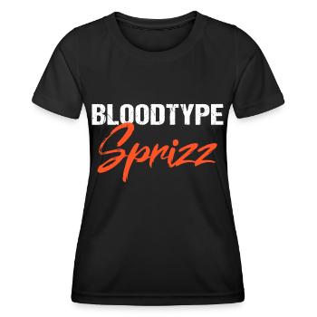 Bloodtype Sprizz Alkohol Bitter Cocktail - Frauen Funktions-T-Shirt - Schwarz - Vorne - AI Model Female 172 light (172cm)