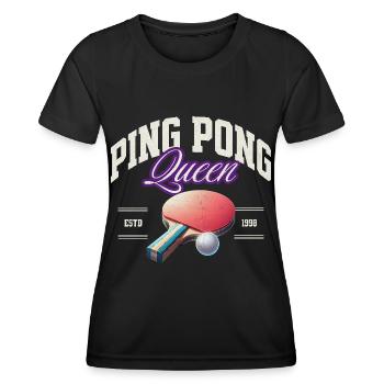 Ping-pong - T-shirt sport Femme - noir - Devant - AI Model Female 172 light (172cm)