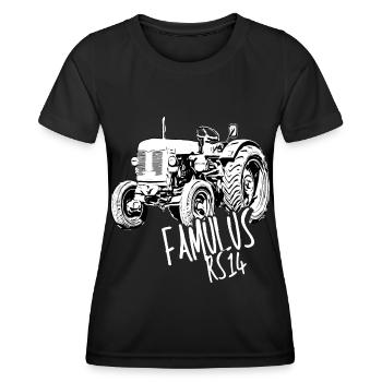 Traktor Famulus RS14 / Landwirt / Trekker /Bauer - Frauen Funktions-T-Shirt - Schwarz - Vorne - AI Model Female 172 light (172cm)