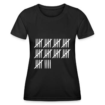49th birthday tally sheet 49 years old - Women's Functional T-Shirt - black - Front - AI Model Female 172 light (172cm)