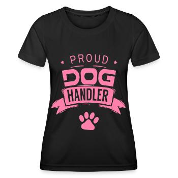 Stolzer Hundeführer Hundeführerin Mama Diensthund - Frauen Funktions-T-Shirt - Schwarz - Vorne - AI Model Female 172 light (172cm)