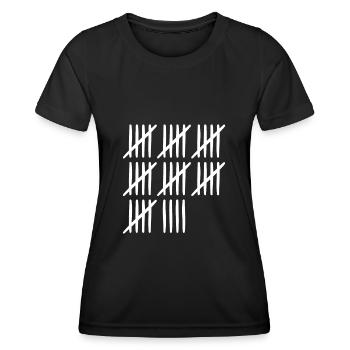 39 birthday tally sheet - 39 years old - Women's Functional T-Shirt - black - Front - AI Model Female 172 light (172cm)