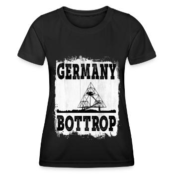 Bottrop Germany City Skyline Tetrahedron - Women's Functional T-Shirt - black - Front - AI Model Female 172 light (172cm)