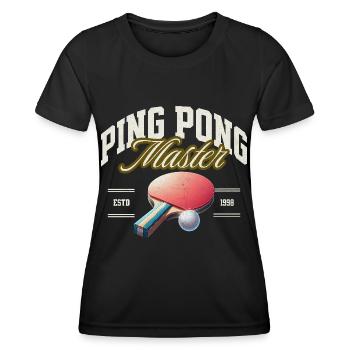 Ping-pong - T-shirt sport Femme - noir - Devant - AI Model Female 172 light (172cm)