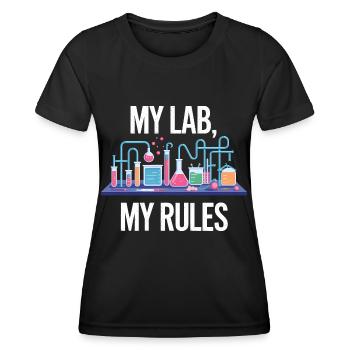 Mein Labor, Meine Regeln - Frauen Funktions-T-Shirt - Schwarz - Vorne - AI Model Female 172 light (172cm)