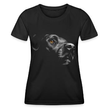 Labrador - T-shirt sport Femme - noir - Devant - AI Model Female 172 light (172cm)