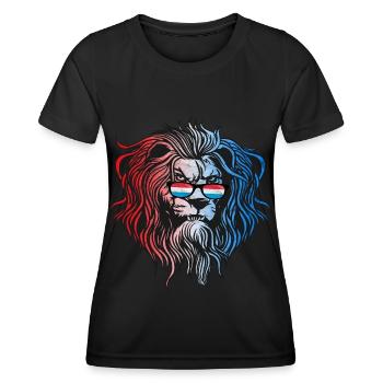 Luxemburg - Frauen Funktions-T-Shirt - Schwarz - Vorne - AI Model Female 172 light (172cm)