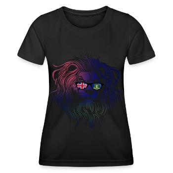 Britische Jungferninseln - Frauen Funktions-T-Shirt - Schwarz - Vorne - AI Model Female 172 light (172cm)