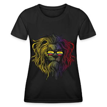 Équateur - T-shirt sport Femme - noir - Devant - AI Model Female 172 light (172cm)