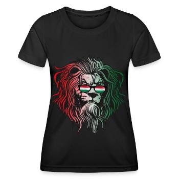 Hongrie - T-shirt sport Femme - noir - Devant - AI Model Female 172 light (172cm)