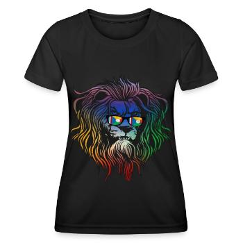 Réunion - T-shirt sport Femme - noir - Devant - AI Model Female 172 light (172cm)