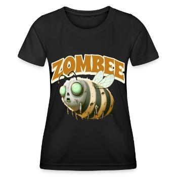 Abeille zombie Zombee - T-shirt sport Femme - noir - Devant - AI Model Female 172 light (172cm)
