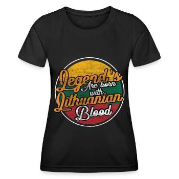 Litauen Baltisch Herkunft Geschenkidee - Frauen Funktions-T-Shirt - Schwarz - Vorne - AI Model Female 172 light (172cm)