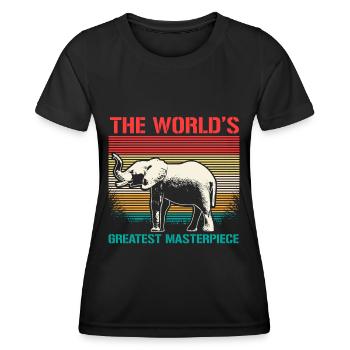 Elefant Rüssel Geschenk - Frauen Funktions-T-Shirt - Schwarz - Vorne - AI Model Female 172 light (172cm)