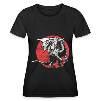 Dragon Moyen-Âge Films Cadeau - T-shirt sport Femme - noir - Devant - AI Model Female 172 light (172cm)