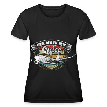 Pilot Flying - Women's Functional T-Shirt - black - Front - AI Model Female 172 light (172cm)