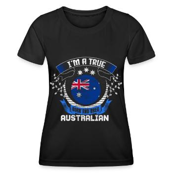 Australie Kangaroo Continent Cadeau - T-shirt sport Femme - noir - Devant - AI Model Female 172 light (172cm)