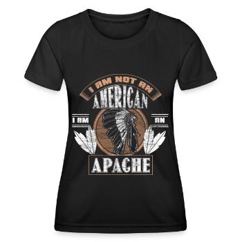 Indianer Nordamerika Cowboys Geschenkidee - Frauen Funktions-T-Shirt - Schwarz - Vorne - AI Model Female 172 light (172cm)