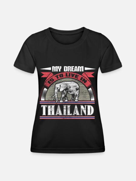 Thailand - Frauen Funktions-T-Shirt - Schwarz
