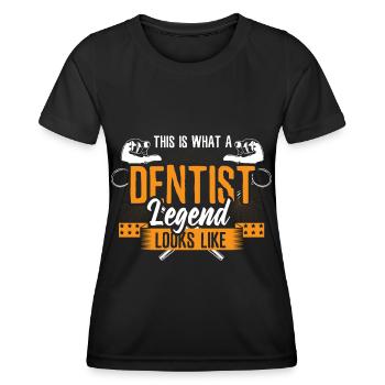 Dentist Teeth - Women's Functional T-Shirt - black - Front - AI Model Female 172 light (172cm)