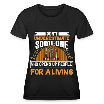 Surgeon Surgery Emergency Room Gift Idea - Women's Functional T-Shirt - black - Front - AI Model Female 172 light (172cm)