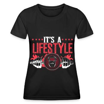 Weight Training Fitness Muscles Gift Idea - Women's Functional T-Shirt - black - Front - AI Model Female 172 light (172cm)