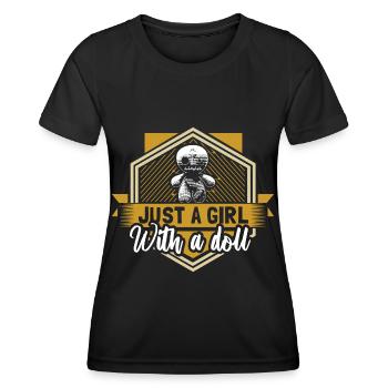 Voodoo Hexerei Lustig - Frauen Funktions-T-Shirt - Schwarz - Vorne - AI Model Female 172 light (172cm)