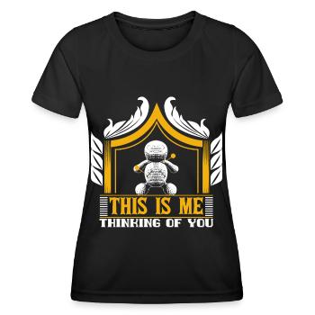 Aiguille vaudou - T-shirt sport Femme - noir - Devant - AI Model Female 172 light (172cm)
