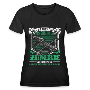 Zombie Apokalypse Games Lustig Geschenk - Frauen Funktions-T-Shirt - Schwarz - Vorne - AI Model Female 172 light (172cm)
