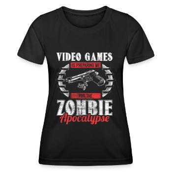 Zombie Apokalypse Zombies Horror Geschenk - Frauen Funktions-T-Shirt - Schwarz - Vorne - AI Model Female 172 light (172cm)