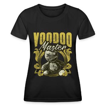 Poupée vaudou disant idée cadeau - T-shirt sport Femme - noir - Devant - AI Model Female 172 light (172cm)