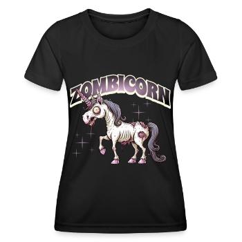 Licorne zombie zombie - T-shirt sport Femme - noir - Devant - AI Model Female 172 light (172cm)