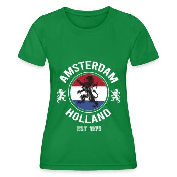 Amsterdam Holland - Frauen Funktions-T-Shirt - Kelly Green - Vorne - AI Model Female 172 dark (172cm)