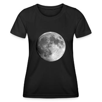 Pleine lune nouvelle lune Luna - T-shirt sport Femme - noir - Devant - AI Model Female 172 light (172cm)