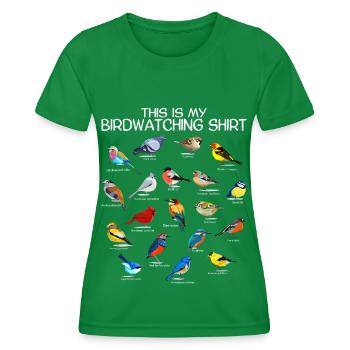 Observation des oiseaux Orinthologist Birdwatching Gift - T-shirt sport Femme - vert - Devant - AI Model Female 172 dark (172cm)