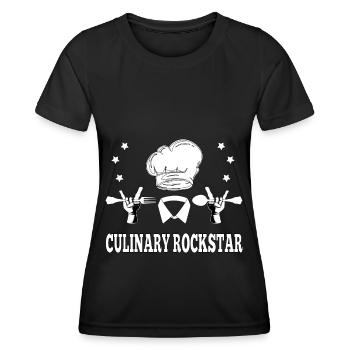Kochkunst Star - Küchenchef Geschenk - Frauen Funktions-T-Shirt - Schwarz - Vorne - AI Model Female 172 light (172cm)