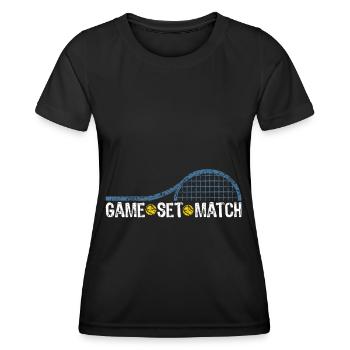 Tennis rackets for tennis players - Women's Functional T-Shirt - black - Front - AI Model Female 172 light (172cm)
